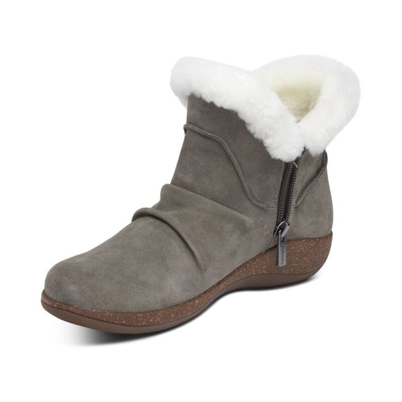 Aetrex $170 Remi Booties Mushroom Euro Size 42 NIB! - Picture 1 of 7